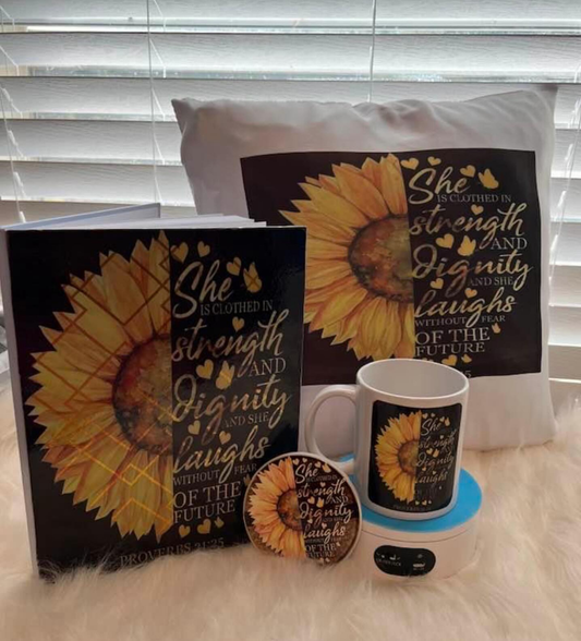 Pillow, Journal, Mug and Coaster Bundle